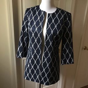 Talbots Navy/White Spring Coat